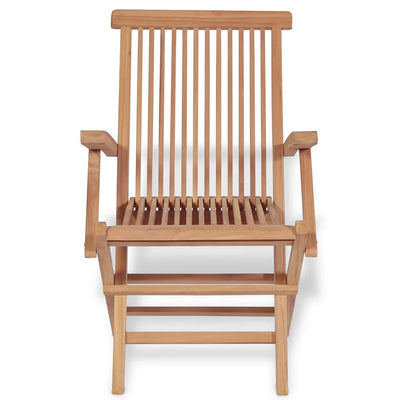 vidaXL 5 Piece Garden Dining Set Solid Teak Wood