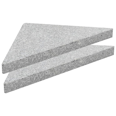 vidaXL Umbrella Weight Plate Granite 15 kg Triangular Grey