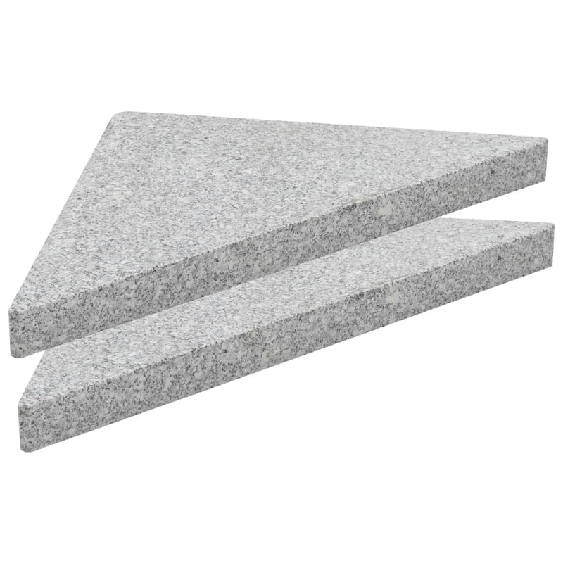 vidaXL Umbrella Weight Plate Granite 15 kg Triangular Grey