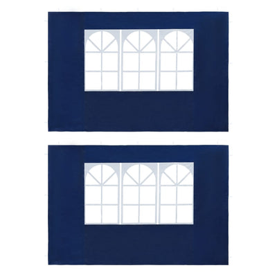 vidaXL Party Tent Sidewall 2 pcs with Window PE Anthracite