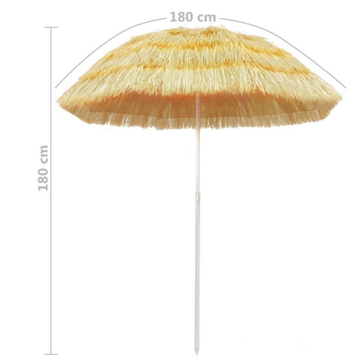 vidaXL Beach Parasol Natural 300 cm Hawaii Style