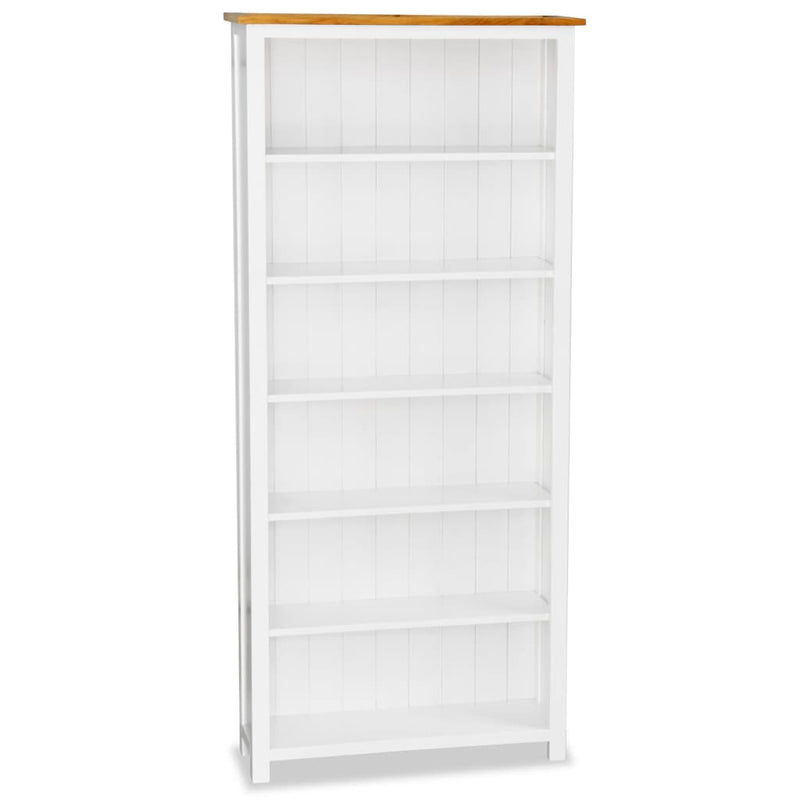 vidaXL 6-Tier Bookcase 80x22.5x170 cm Solid Wood Oak