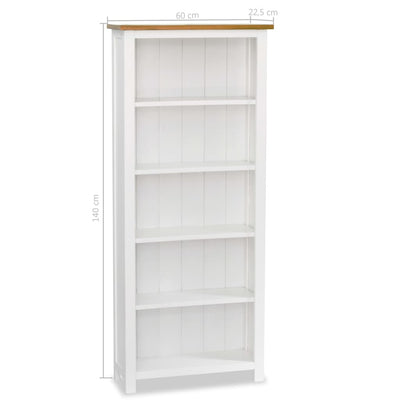 vidaXL 6-Tier Bookcase 80x22.5x170 cm Solid Wood Oak