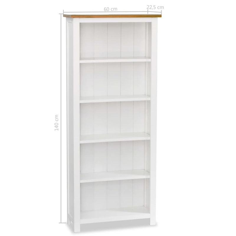 vidaXL 6-Tier Bookcase 80x22.5x170 cm Solid Wood Oak