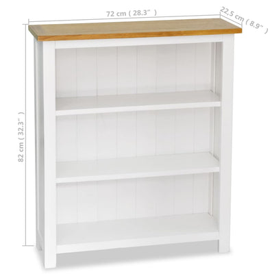 vidaXL 6-Tier Bookcase 80x22.5x170 cm Solid Wood Oak