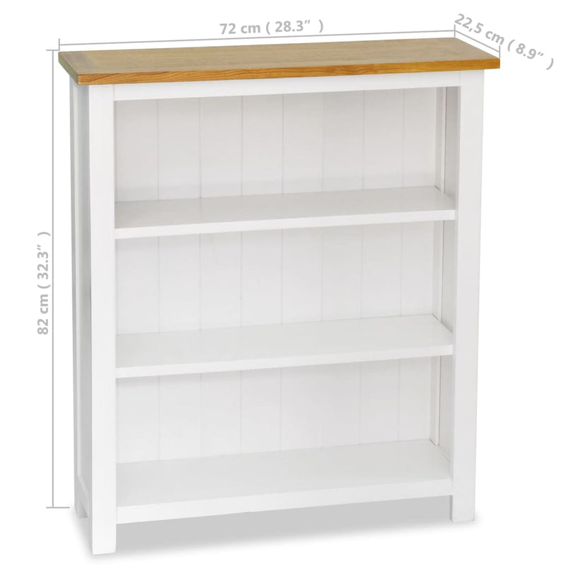 vidaXL 6-Tier Bookcase 80x22.5x170 cm Solid Wood Oak