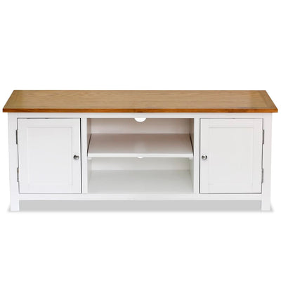 vidaXL TV Cabinet 120x35x48 cm Solid Oak Wood