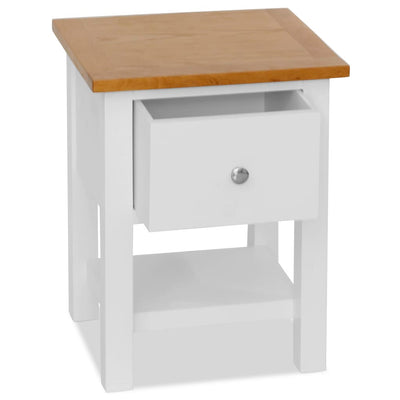 vidaXL Nightstand 36x30x47 cm Solid Oak Wood