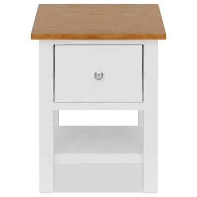 vidaXL Nightstand 36x30x47 cm Solid Oak Wood