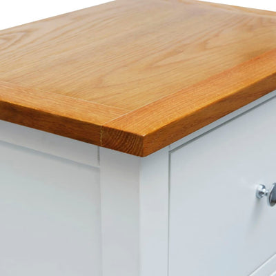 vidaXL Nightstand 36x30x47 cm Solid Oak Wood