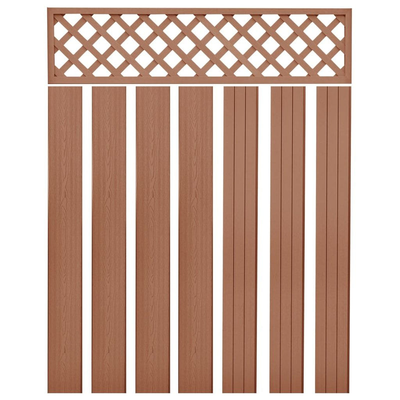 vidaXL Replacement Fence Boards WPC 7 pcs 170 cm Brown