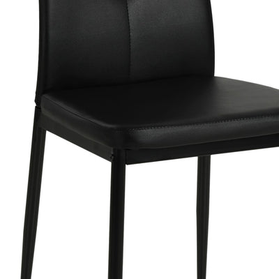 vidaXL Dining Chairs 6 pcs Black Faux Leather