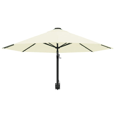 vidaXL Wall-Mounted Garden Parasol with Metal Pole 300 cm Anthracite