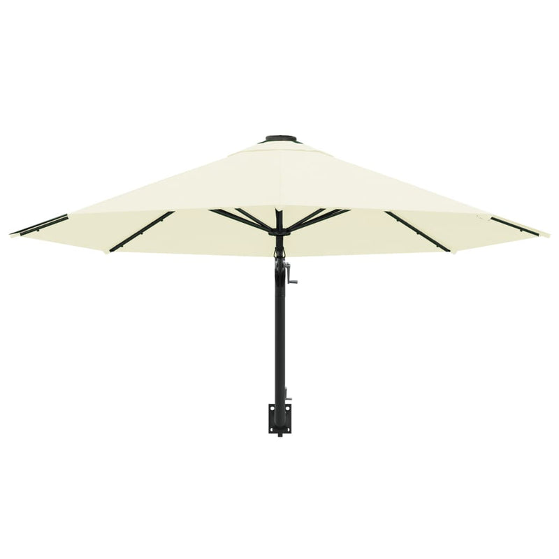 vidaXL Wall-Mounted Garden Parasol with Metal Pole 300 cm Anthracite