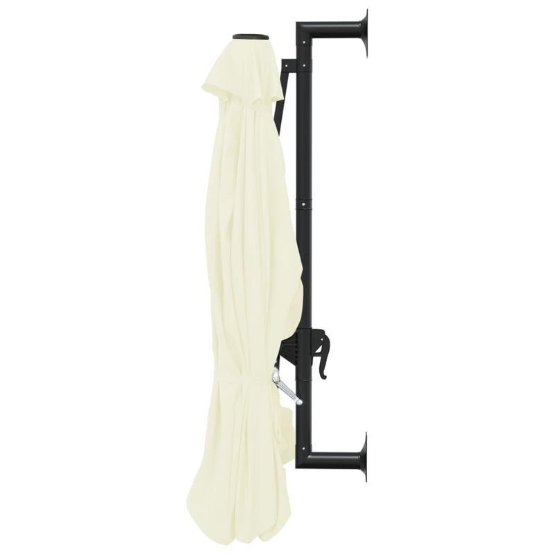 vidaXL Wall-Mounted Garden Parasol with Metal Pole 300 cm Anthracite