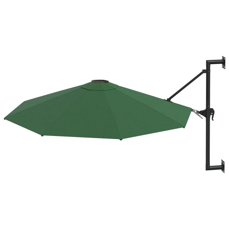 vidaXL Wall-Mounted Garden Parasol with Metal Pole 300 cm Anthracite