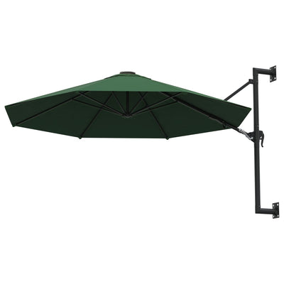 vidaXL Wall-Mounted Garden Parasol with Metal Pole 300 cm Anthracite