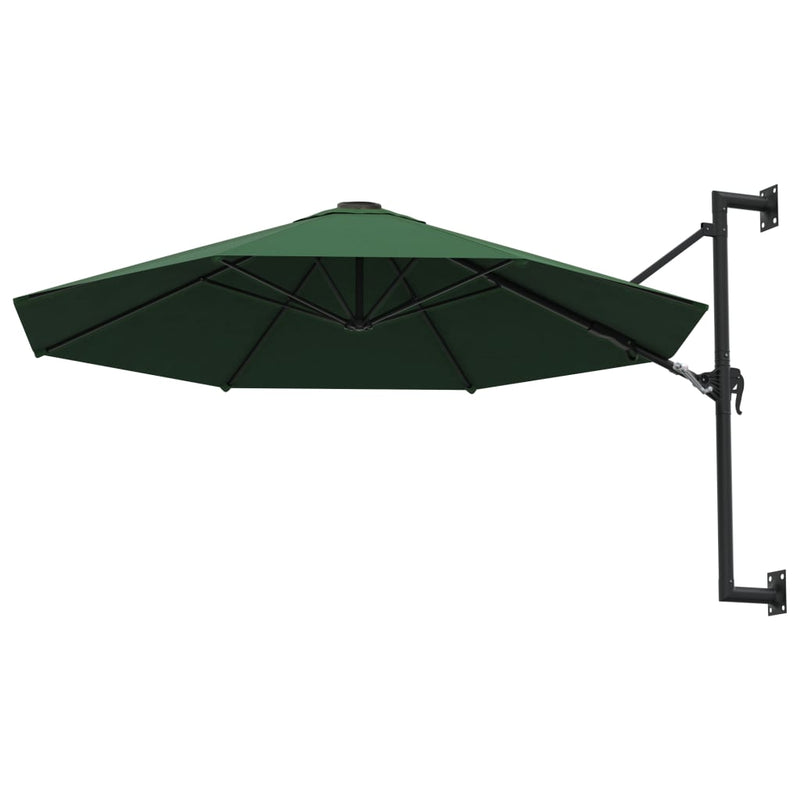 vidaXL Wall-Mounted Garden Parasol with Metal Pole 300 cm Anthracite