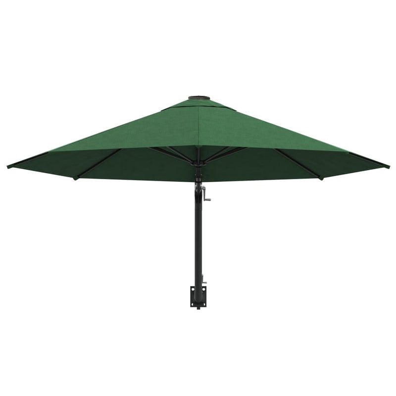 vidaXL Wall-Mounted Garden Parasol with Metal Pole 300 cm Anthracite