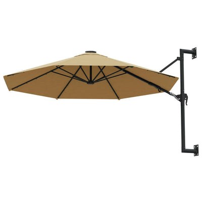 vidaXL Wall-Mounted Garden Parasol with Metal Pole 300 cm Anthracite