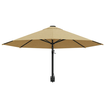 vidaXL Wall-Mounted Garden Parasol with Metal Pole 300 cm Anthracite