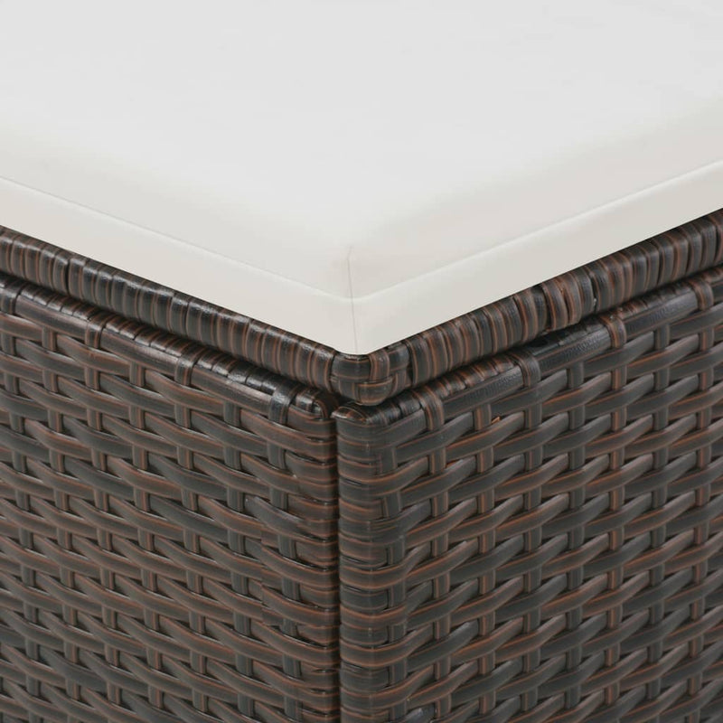 vidaXL 2-Person Sun Lounger with Canopy Poly Rattan Grey