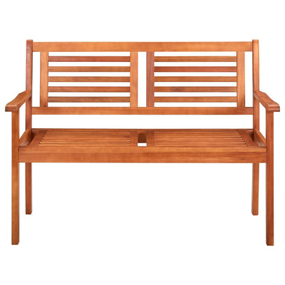 vidaXL 2-Seater Garden Bench 120 cm Solid Eucalyptus Wood