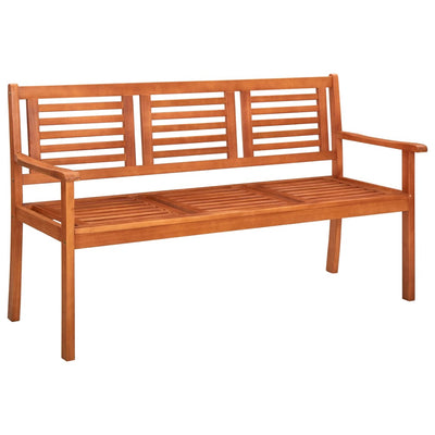vidaXL 2-Seater Garden Bench 120 cm Solid Eucalyptus Wood