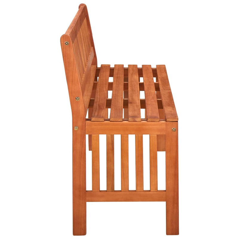 vidaXL 2-Seater Garden Bench 120 cm Solid Eucalyptus Wood