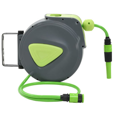 vidaXL Automatic Retractable Water Hose Reel Wall Mounted 10+1 m