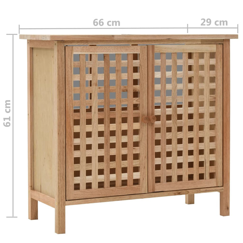 vidaXL Sink Cabinet Solid Walnut Wood 66x29x61 cm