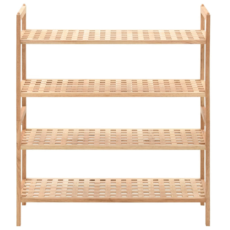 vidaXL Shoe Rack Solid Walnut Wood 69x26x81 cm