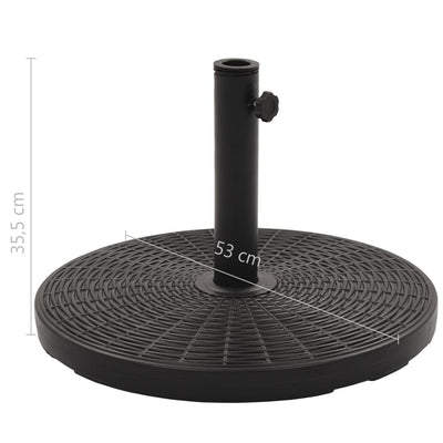 vidaXL Parasol Base Black Round 25 kg