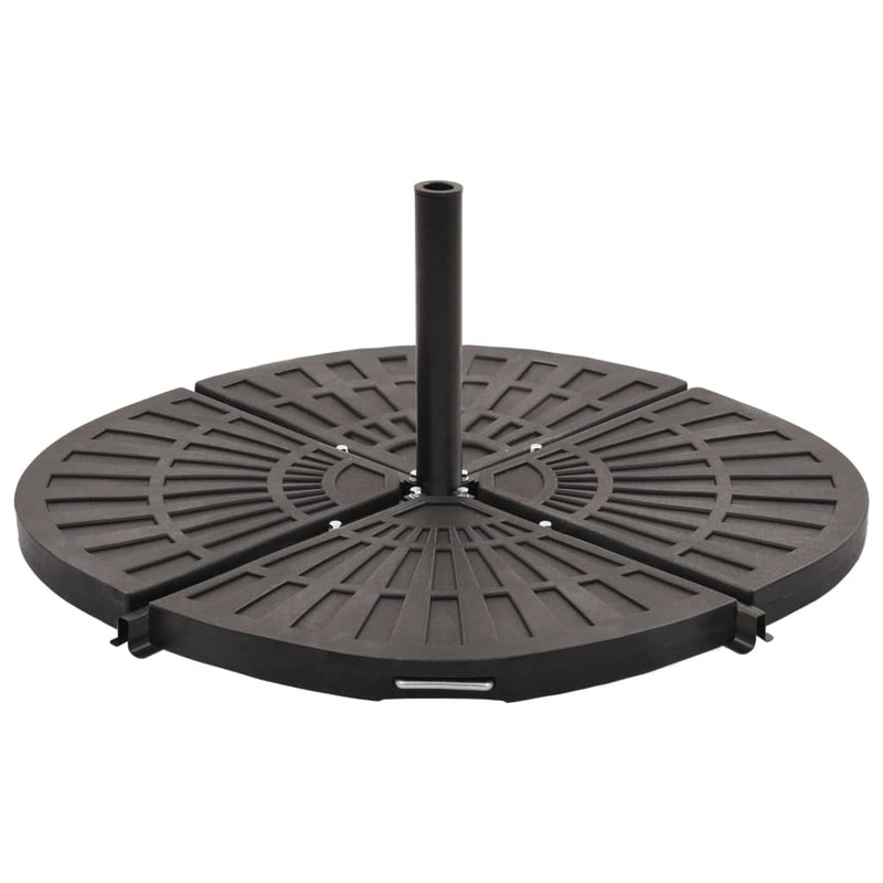 vidaXL Umbrella Weight Plate Black Fan-shaped 20 kg