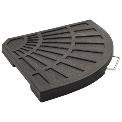vidaXL Umbrella Weight Plate Black Fan-shaped 20 kg