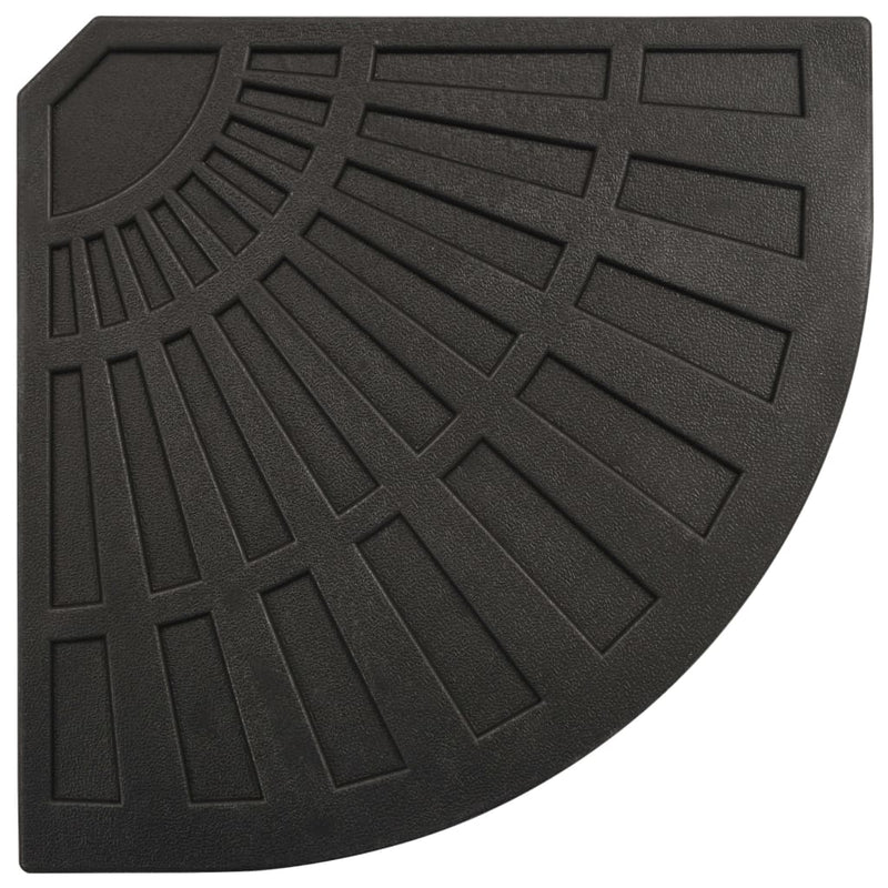 vidaXL Umbrella Weight Plate Black Fan-shaped 20 kg