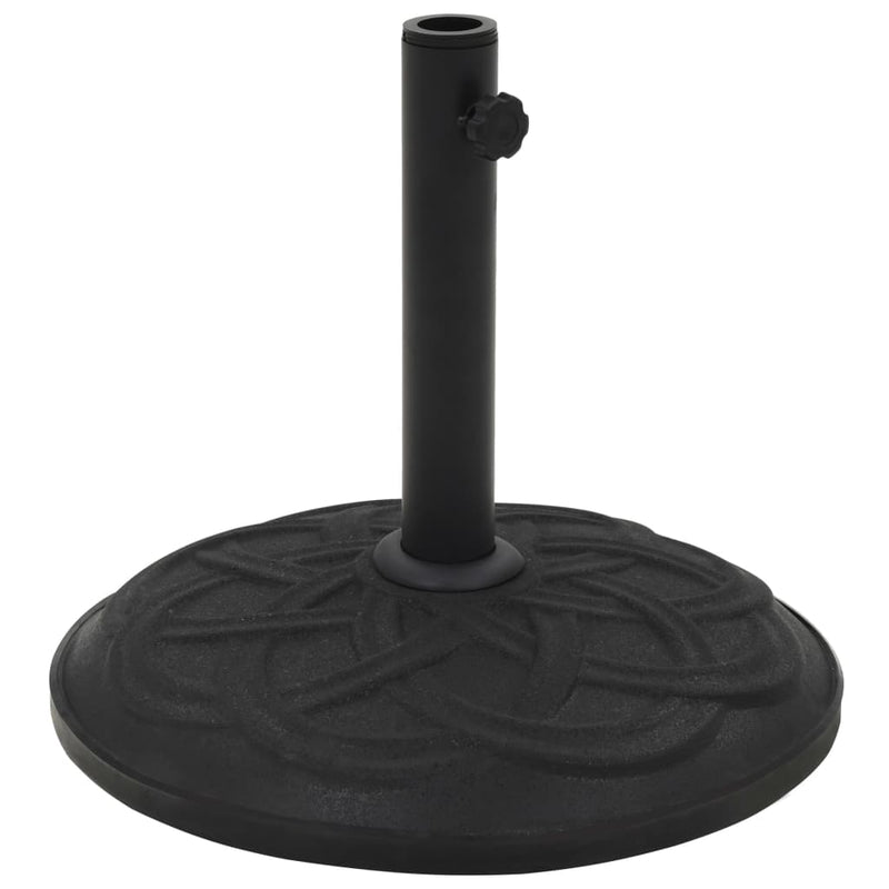 vidaXL Parasol Base Black Concrete Round 15 kg
