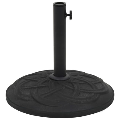 vidaXL Parasol Base Black Concrete Round 15 kg