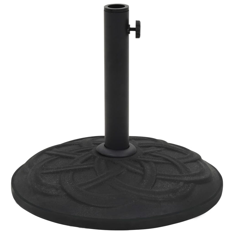 vidaXL Parasol Base Black Concrete Round 15 kg