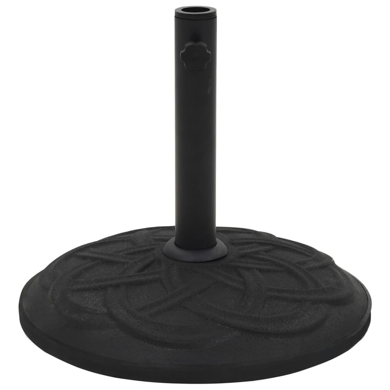 vidaXL Parasol Base Black Concrete Round 15 kg