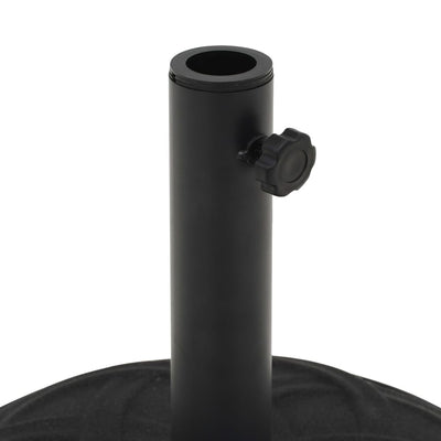 vidaXL Parasol Base Black Concrete Round 15 kg