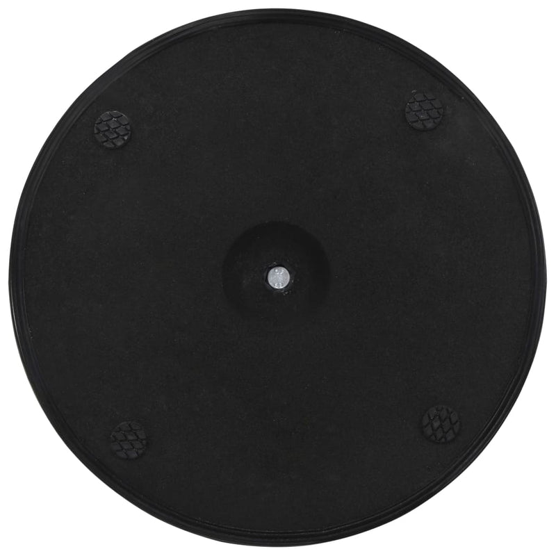 vidaXL Parasol Base Black Concrete Round 15 kg