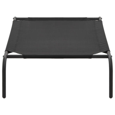vidaXL Elevated Dog Bed Black S Textilene