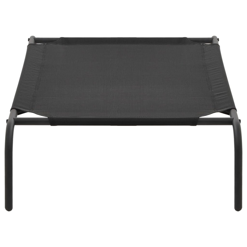 vidaXL Elevated Dog Bed Black S Textilene