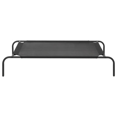 vidaXL Elevated Dog Bed Black S Textilene