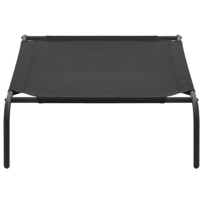 vidaXL Elevated Dog Bed Black S Textilene
