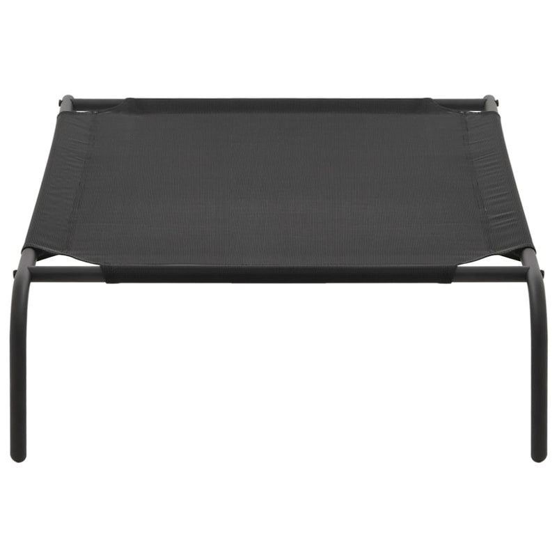vidaXL Elevated Dog Bed Black S Textilene