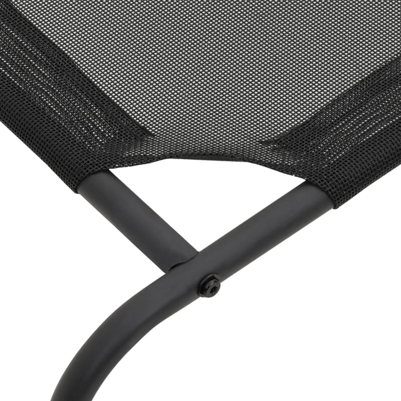 vidaXL Elevated Dog Bed Black S Textilene
