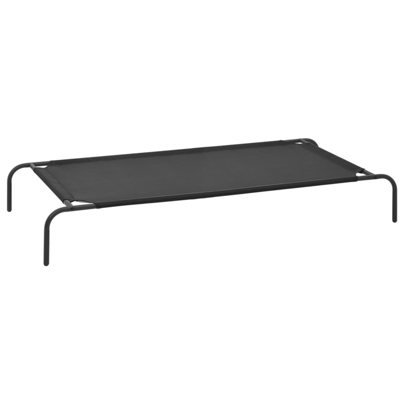 vidaXL Elevated Dog Bed Black S Textilene