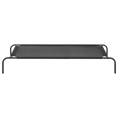 vidaXL Elevated Dog Bed Black S Textilene